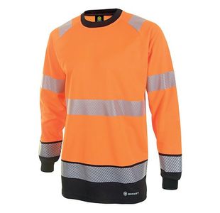 Hi Vis L/S T-Shirt Org/Blk 3Xl