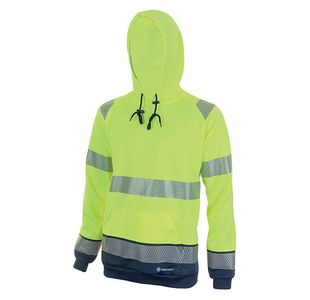 Hi Vis Hoody Syellow/Navy Blue S