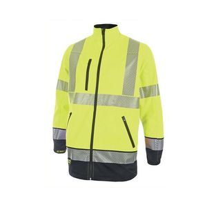 Hi Vis Softshell Jkt Sylw/Nvy Med