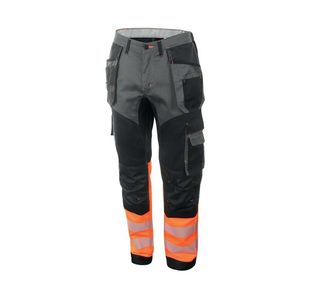 Hi Vis 2Tone Trousers Org/Blk 30S