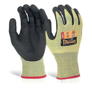 Nitrile Palm Coated Gloves Ylw M