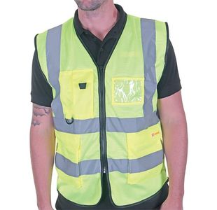 Executive Mesh Waistcoat Syellow 3Xl