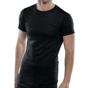 Short Sleeve Thermal Vest Black S