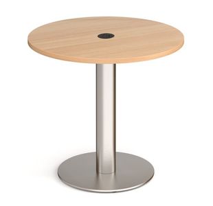 Monza circ dining table with power mod