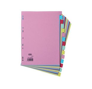 Elba A4 Card Dividers 15 Part Assorted