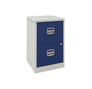 A4 Homefiler 2 Drawer Grey/Blue