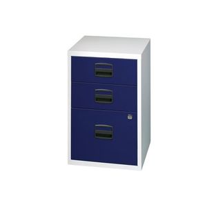 A4 Homefiler 3 Drawer Grey/Blue