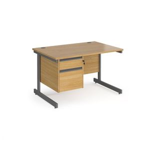 Contract 25 cant straight desk 2d ped