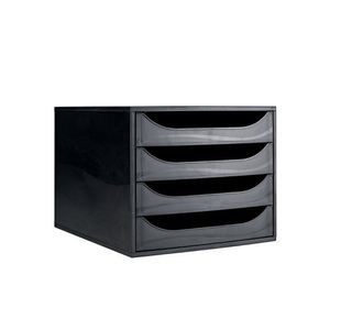 Contour 4 Drawer Set Black CE06114