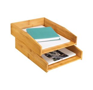 CEP Silva Bamboo Letter Tray Pk 2