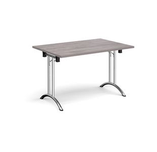 Rect folding leg table with curved feet