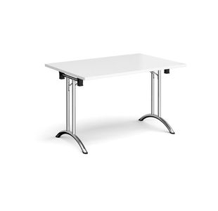 Rect folding leg table with curved feet