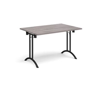 Rect folding leg table with curved feet