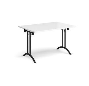 Rect folding leg table with curved feet