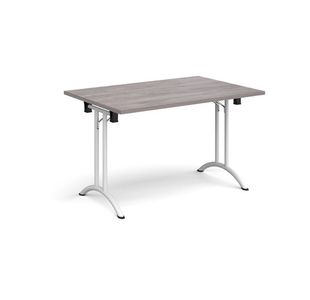 Rect folding leg table with curved feet