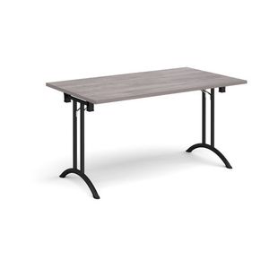 Rect folding leg table with curved feet