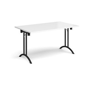 Rect folding leg table with curved feet