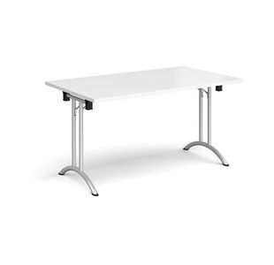 Rect folding leg table with curved feet