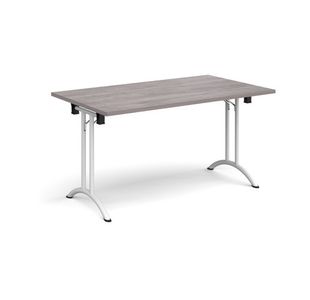 Rect folding leg table with curved feet