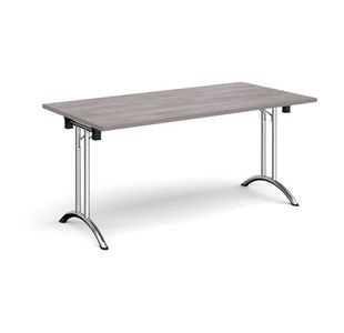 Rect folding leg table with curved feet