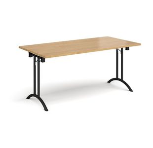 Rect folding leg table with curved feet