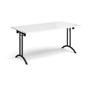 Rect folding leg table with curved feet