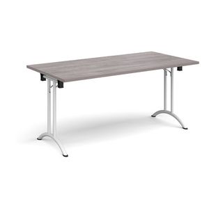 Rect folding leg table with curved feet