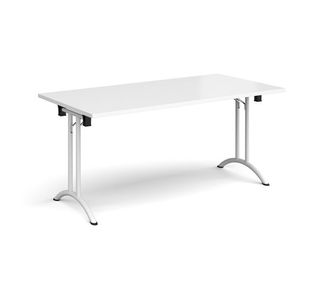 Rect folding leg table with curved feet