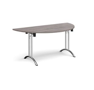 Semi circ folding leg table curved feet