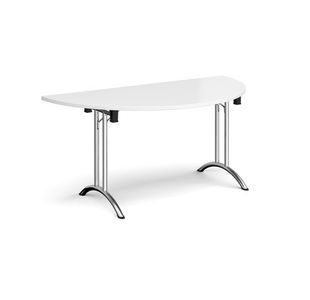 Semi circ folding leg table curved feet