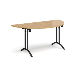 Semi circ folding leg table curved feet