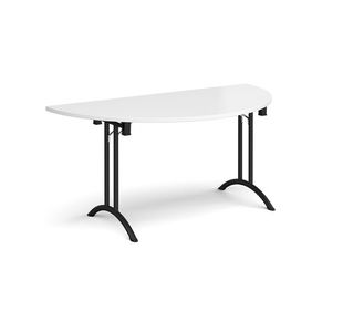 Semi circ folding leg table curved feet