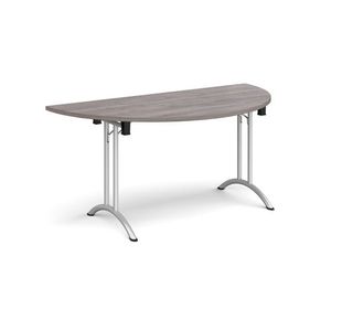 Semi circ folding leg table curved feet