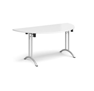 Semi circ folding leg table curved feet