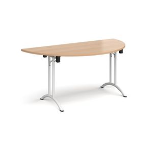 Semi circ folding leg table curved feet