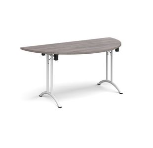 Semi circ folding leg table curved feet