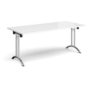 Rect folding leg table with curved feet