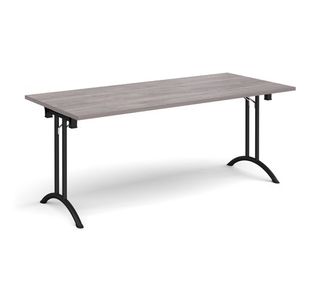 Rect folding leg table with curved feet