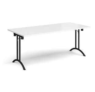 Rect folding leg table with curved feet