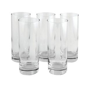 Clear Tall Tumbler Drink Glass Pk6