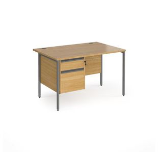 Contract 25 H-Frame straight desk 2d ped