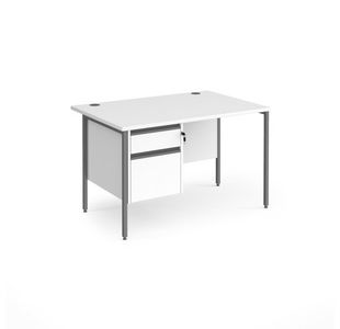 Contract 25 H-Frame straight desk 2d ped