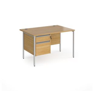 Contract 25 H-Frame straight desk 2d ped