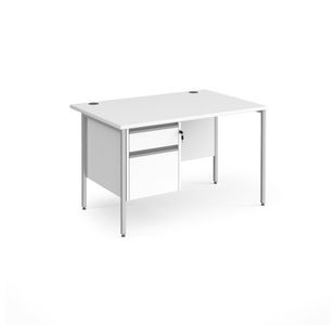 Contract 25 H-Frame straight desk 2d ped