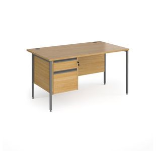 Contract 25 H-Frame straight desk 2d ped