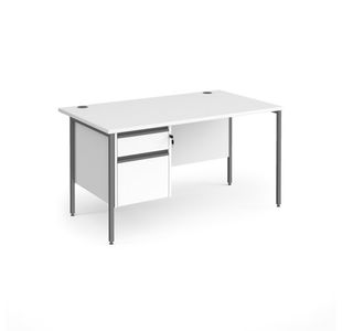 Contract 25 H-Frame straight desk 2d ped