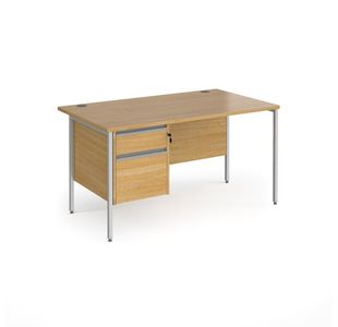 Contract 25 H-Frame straight desk 2d ped