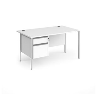 Contract 25 H-Frame straight desk 2d ped