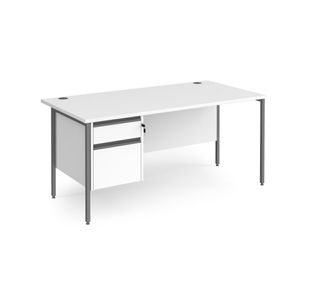 Contract 25 H-Frame straight desk 2d ped