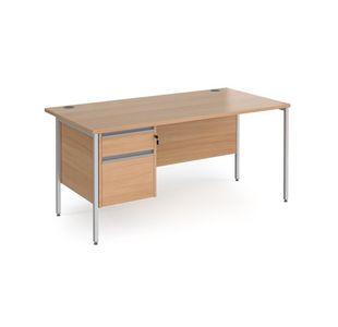 Contract 25 H-Frame straight desk 2d ped